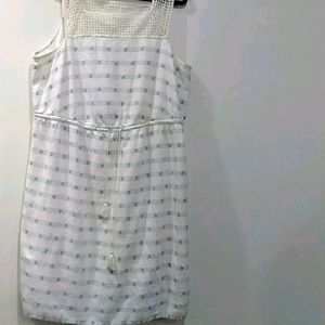 Old Navy White Linen Blend Sundress